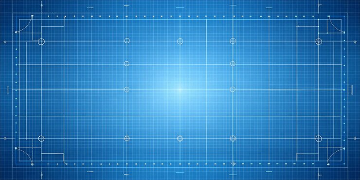 Photo blueprint paper background vector pattern for business presentation or web design