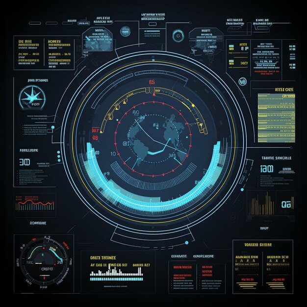 Photo blueprint of a teleportal flat graphics