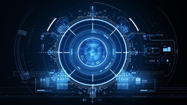 Photo blueprint of a teleportal flat graphics