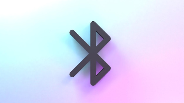 Bluetooth icon 3d render illustration