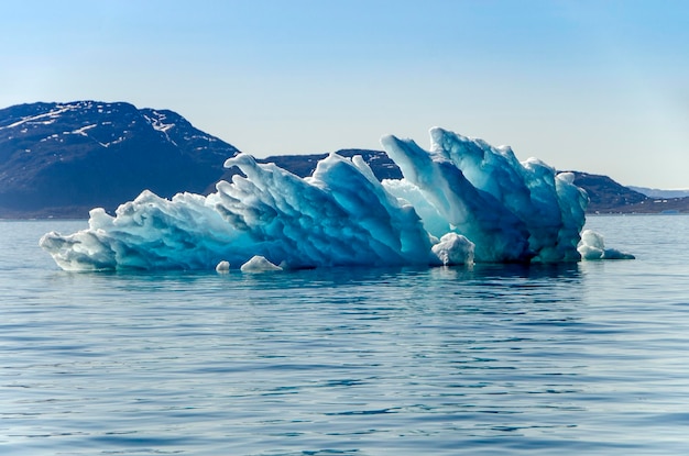 Bluish and artistic iceberg