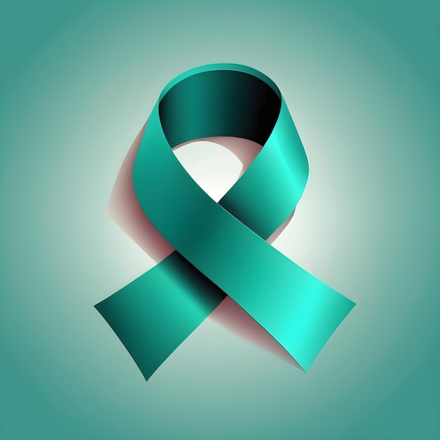 BLUISH GREEN RIBBON OVARIAN CANCER