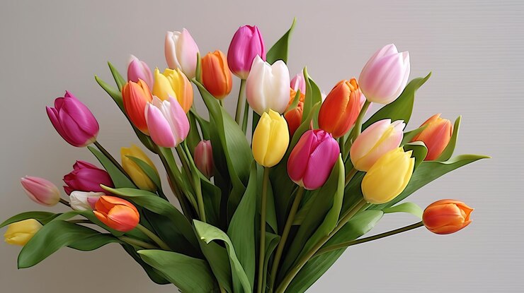 Blumenstrauss mit Tulpen Generative ai