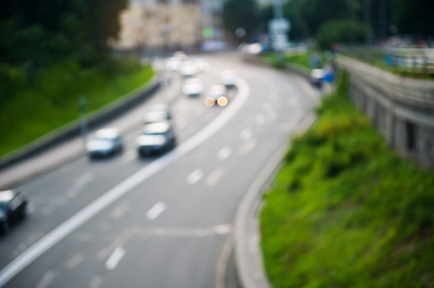 Blur abstract motion of traffic at the city