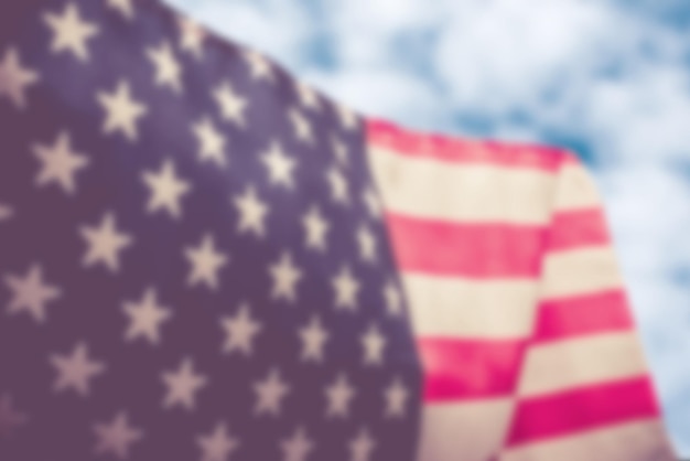 Blur American flag, independence of USA, United background