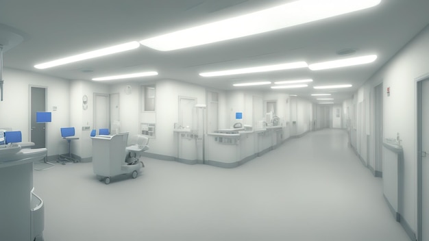 Photo blur background of a modern hospital