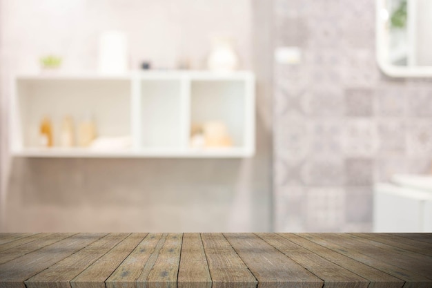 Blur Bathroom Interior of Background product display template