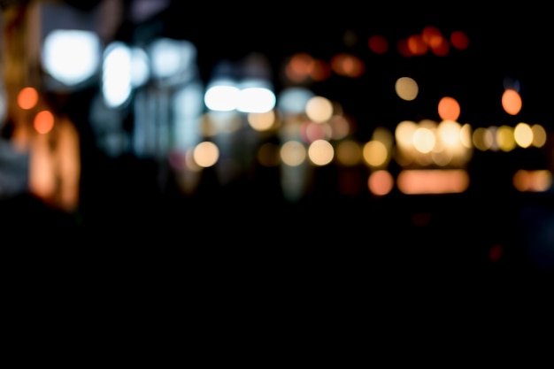 Blur bokeh background of city night light