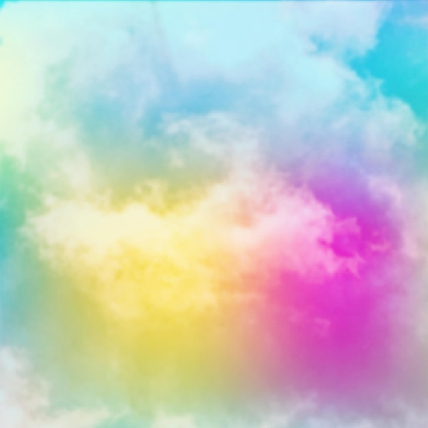 Foto blur cloud rainbow digitaal papier