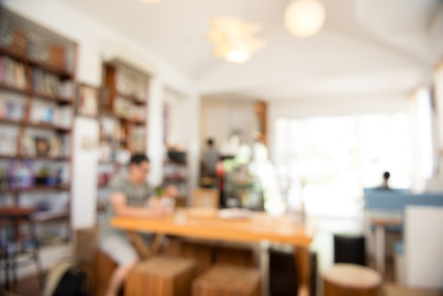 Blur or Defocus image of Coffee Shop 