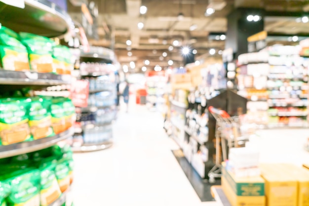 Blur and defocused supermarket