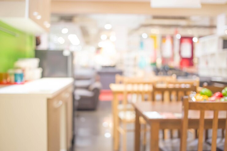 Photo 背景のぼやけたダイニングルーム