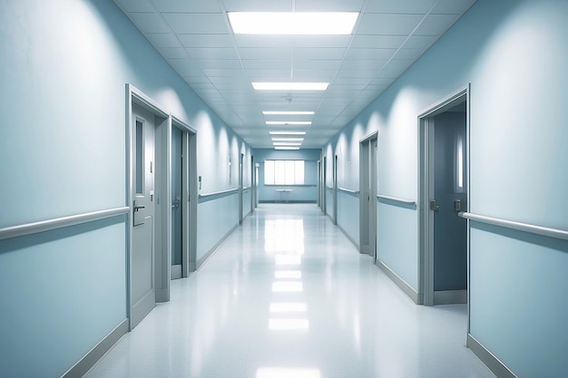 blur image background of corridor in hospital or clinic image