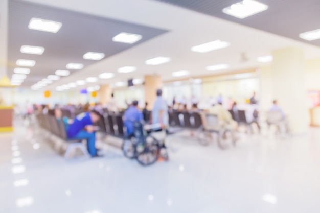 blur image background  of waiting area in hospital or clinic