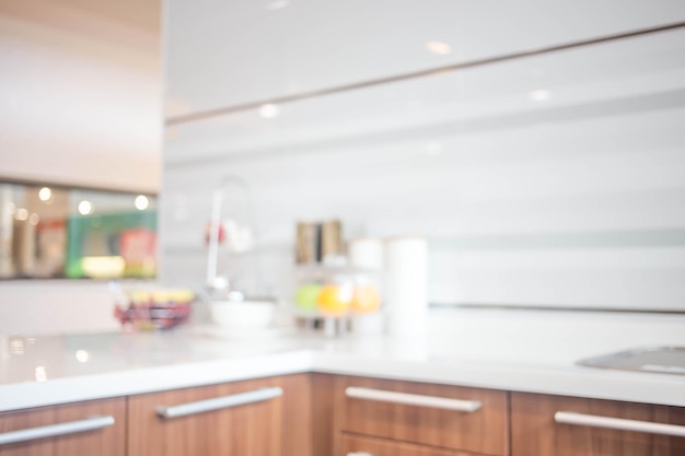 Blur image of modern Kitchen Room interior Kitchen Room