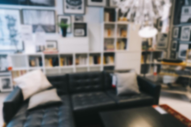 blur image of modern living room interior