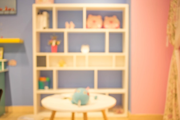 Blur image of modern living room interior