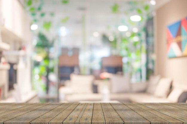 Blur image of modern living room interior