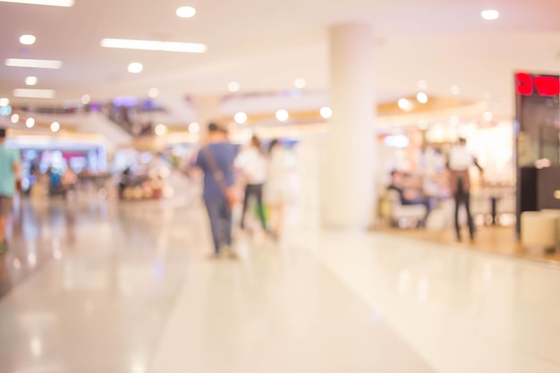 Blur image people in shopping mall