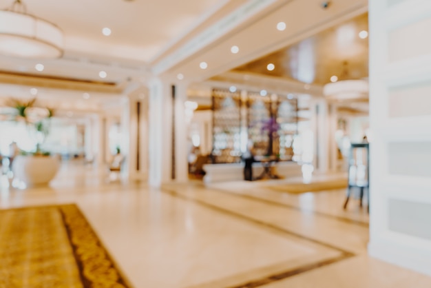 Photo blur luxury hotel lobby