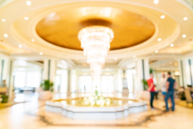 Blur luxury hotel lobby