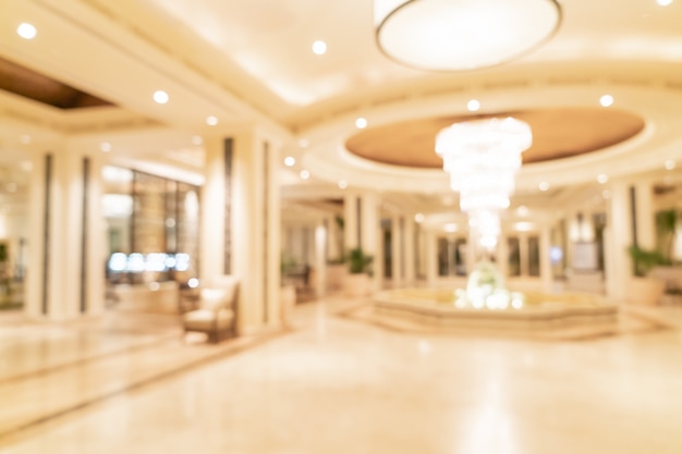 Blur luxury hotel lobby