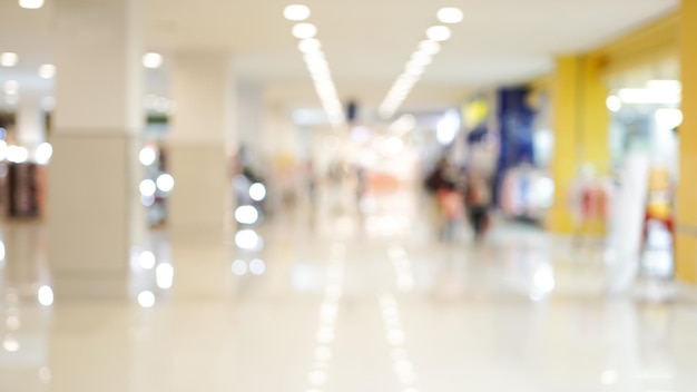 Blur mall and shop background, Store in shopping mall with bokeh light background