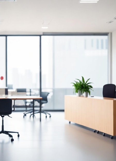 blur modern interior office for background