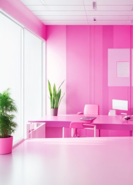 blur modern interior office for background