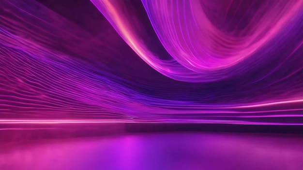 Blur neon glow fluorescent background purple wave