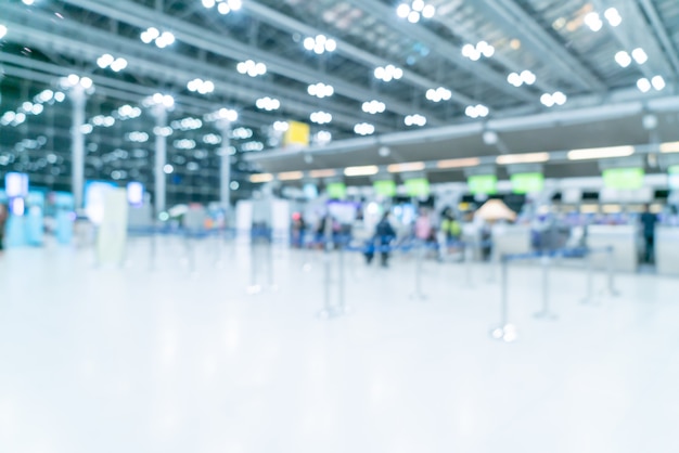 Blur scene at airport terminal