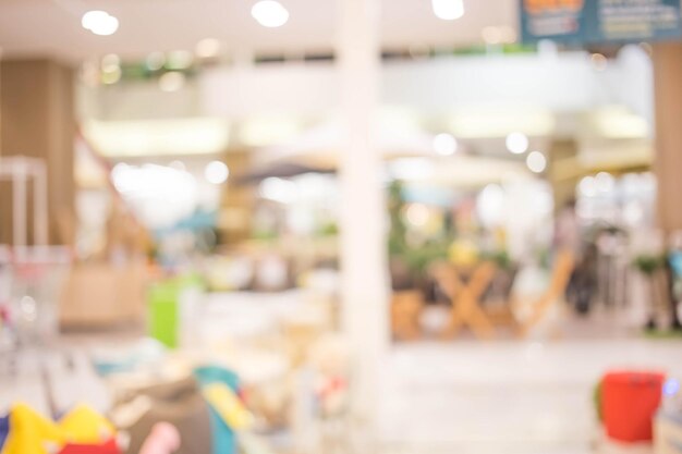 Blur shopping mall with bokeh