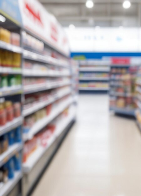 Premium AI Image blur super shop background Premium AI Image blur super shop background