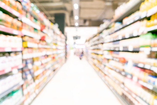 Blur supermarket aisle