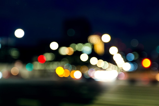 Blur view of city at night