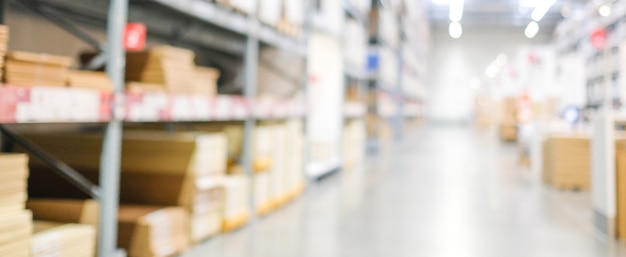  blur warehouse with bokeh light background