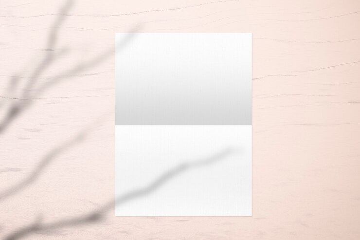 Photo 나뭇 가지 그림자와 콘크리트 질감에 빈 종이의 blured.