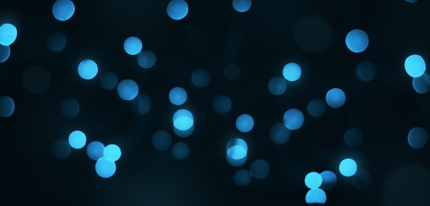 Photo blurred abstract background with blue bokeh