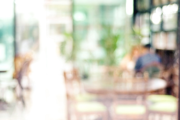 Blurred background : blur inside restaurant and people with bokeh light