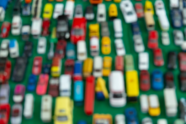 Blurred background of cars in parking area