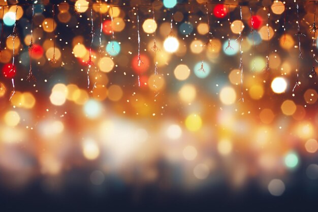 Photo blurred background of merry christmas and new year