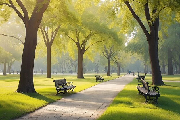 Blurred background of park outdoor