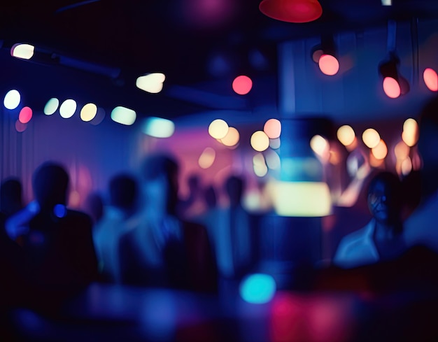 Premium AI Image | blurred background of people in the club at the party