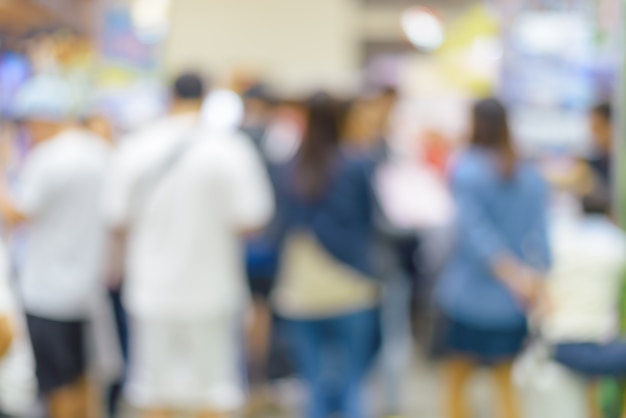 Photo blurred background : people shopping at market