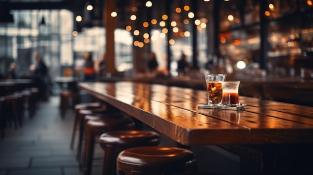 Blurred background photo of a coffee shop