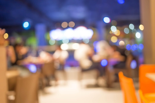 Blurred background of restaurant with people