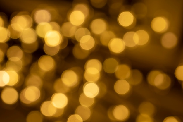 Blurred background of small yellow lights