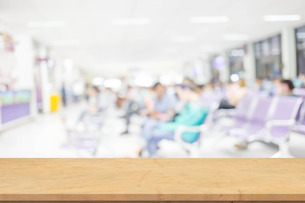 Blurred background Vintage filter patient waiting for see doctor