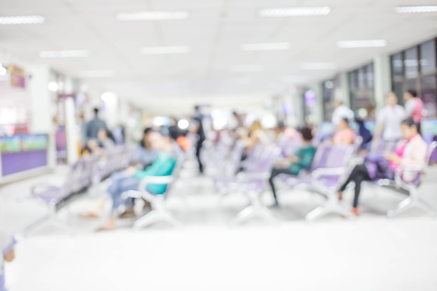 Blurred background Vintage filter patient waiting for see doctor