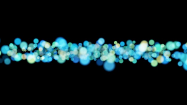 blurred blue particles on black background